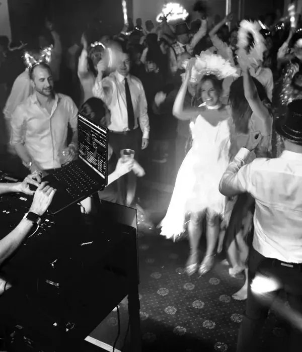 Sesión en vivo durante boda