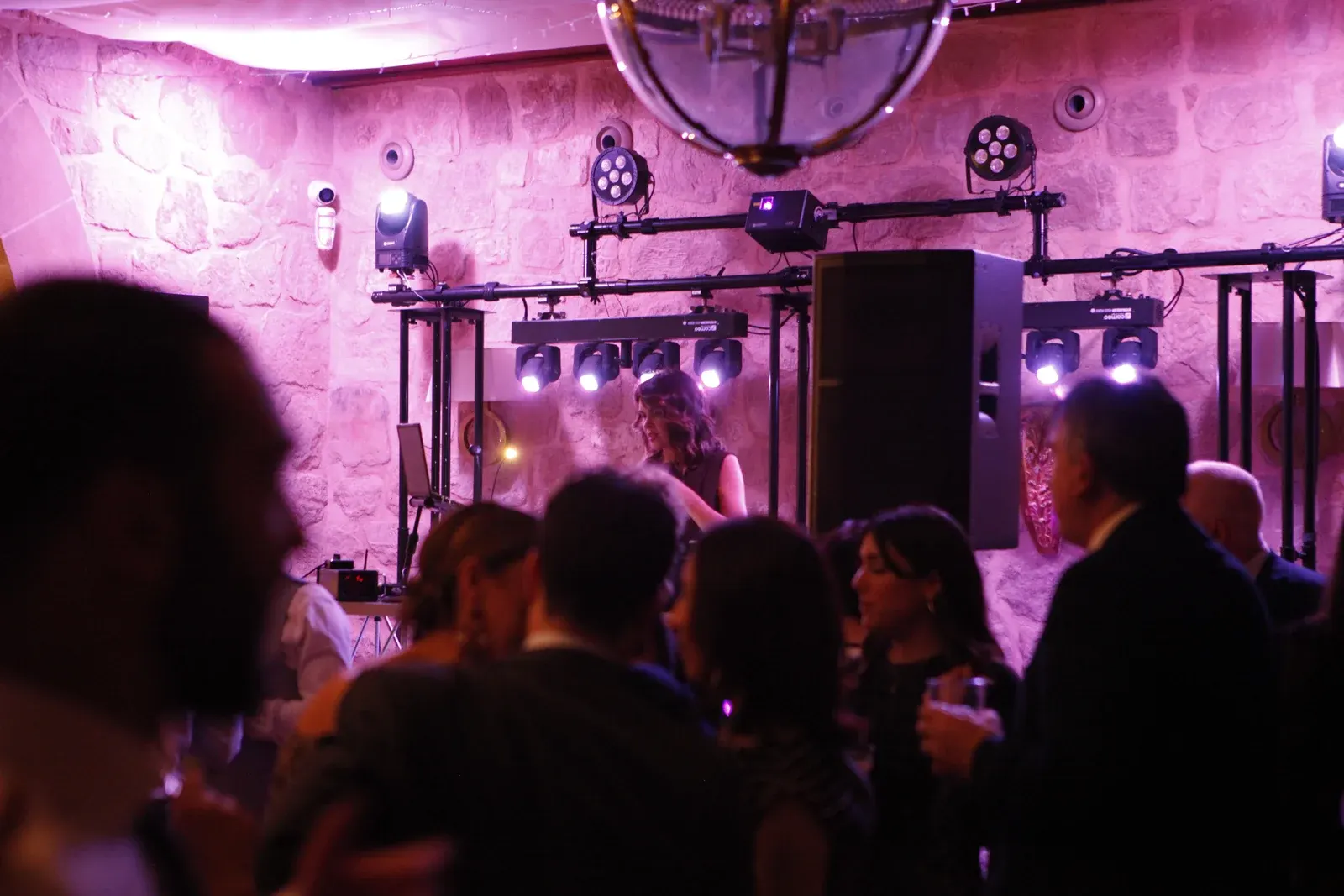 Pista de baile con luces — boda